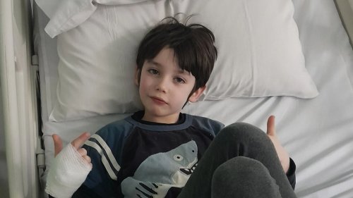 FAMILY AGONY ‘We’re in pieces’ say parents of boy, 7, given devastating diagnosis after mistaking his clumsiness for a ‘growth spurt’