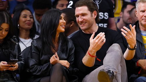 HAIR IT IS Kim Kardashian fans think she exposed ‘lifted’ wig as she ‘chats up’ Kris Humphries’ pal at Lakers game