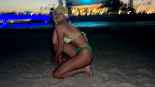 Ashley Roberts looks incredible in Dubai as she strips to bikini at night and hits the beach in figure-hugging outfit