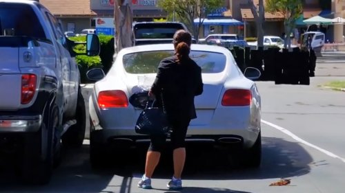 BAD SPORT ‘Well played,’ drivers smirk as man delivers revenge to sports car parking inconsiderately – they ‘won’t do it again’