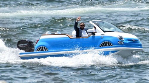 WATER ROMANCE Inside retro Fiat-style boat couples can rent for romantic proposals at £1,000 a go – or front up £96k to buy outright