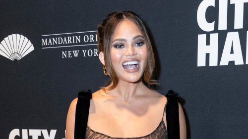 LOOKING HER BREAST Chrissy Teigen has wardrobe slip-up in see-through dress at NYC gala after revealing her ‘boob lift scars’
