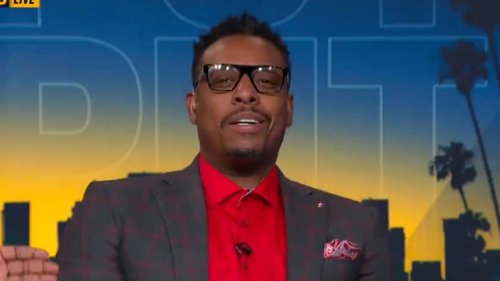 'COME ON' Paul Pierce leans back on chair and sighs after Keyshawn Johnson makes bold Warriors prediction for NBA playoffs