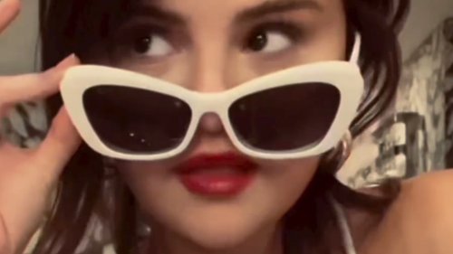 SEXY SEL Selena Gomez shows off real curves in tiny white bikini top in home video after she admits ‘I’m a little big right now’
