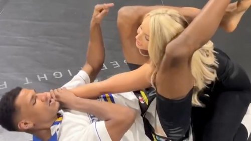 GO GET EM Emma Louise Jones ‘breaks the internet’ as she shares video of herself awkwardly trying her hand at MMA