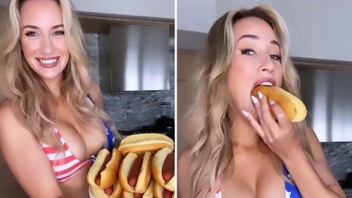 Fans all say same thing as Paige Spiranac gives bizarre hotdog eating tutorial