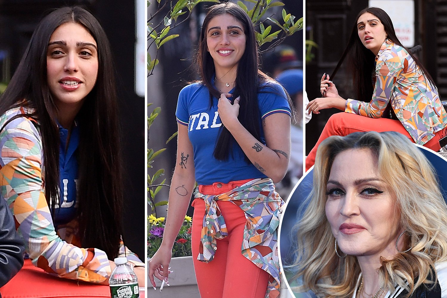 JUST LIKE MOM Madonna’s daughter Lourdes Leon, 23, ditches mask while hanging with friends in NYC after mom ‘attends’ party with pals