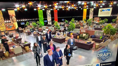 ELEPHANT IN THE ROOM ‘Is it an Ikea?’ – Fans question 2025 NFL Draft green room look as viewers claim it’s more like furniture store
