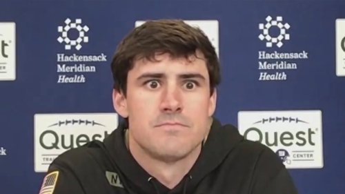 'MAKING STRIDES' ‘What’s in the water?’ NFL fans concerned by Daniel Jones’ new appearance at New York Giants preseason press conference