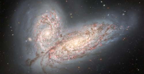 Look at What Happens When Two Galaxies Collide
