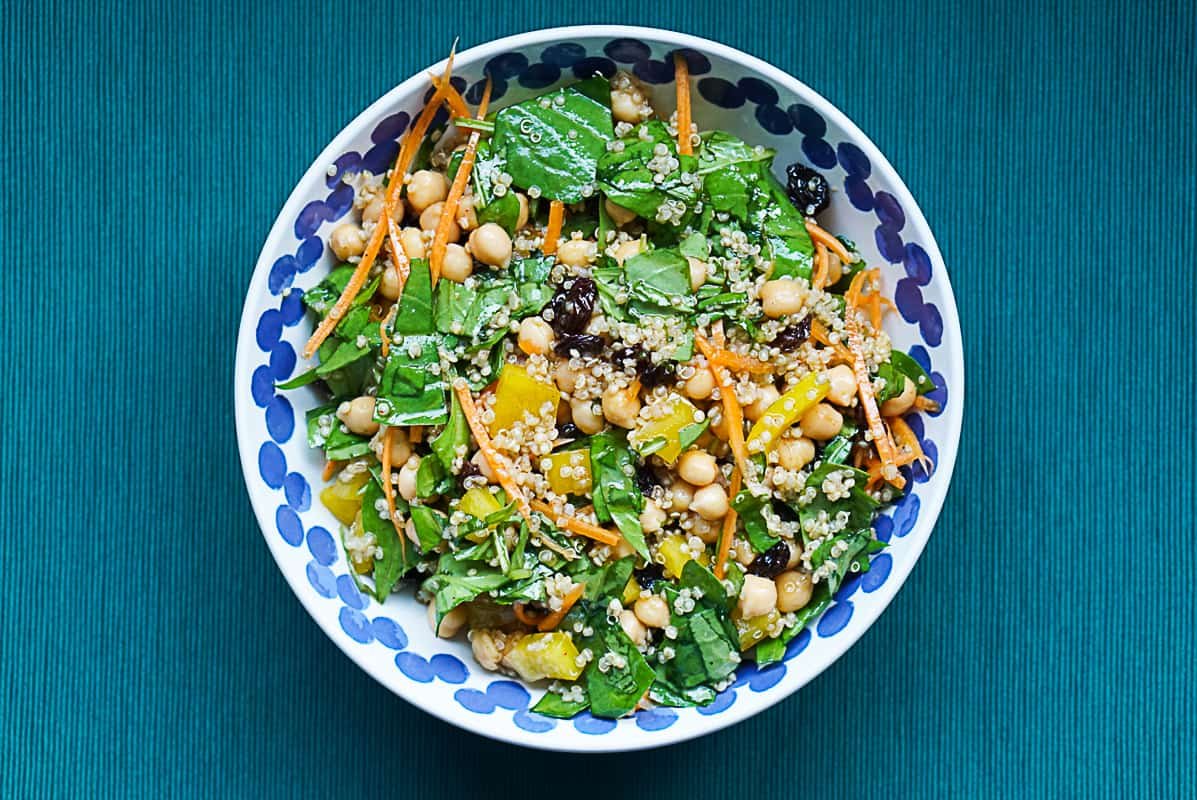 Moroccan Inspired Easy Quinoa And Chickpea Salad