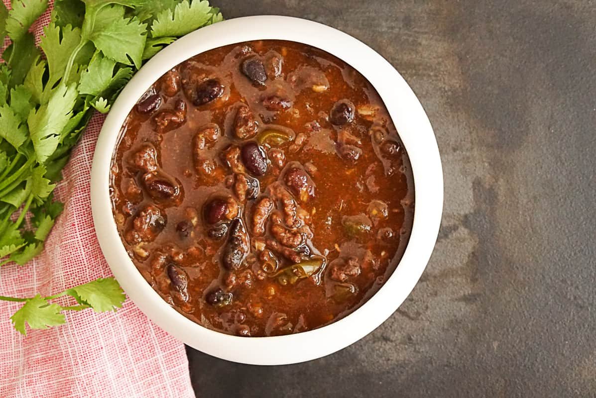 Instant Pot Black Bean Chili With Dry Beans