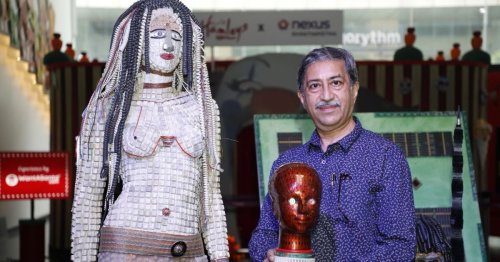 60-YO Turns 200 KG of E-Waste Into Stunning Works of Art; Sells Across the World