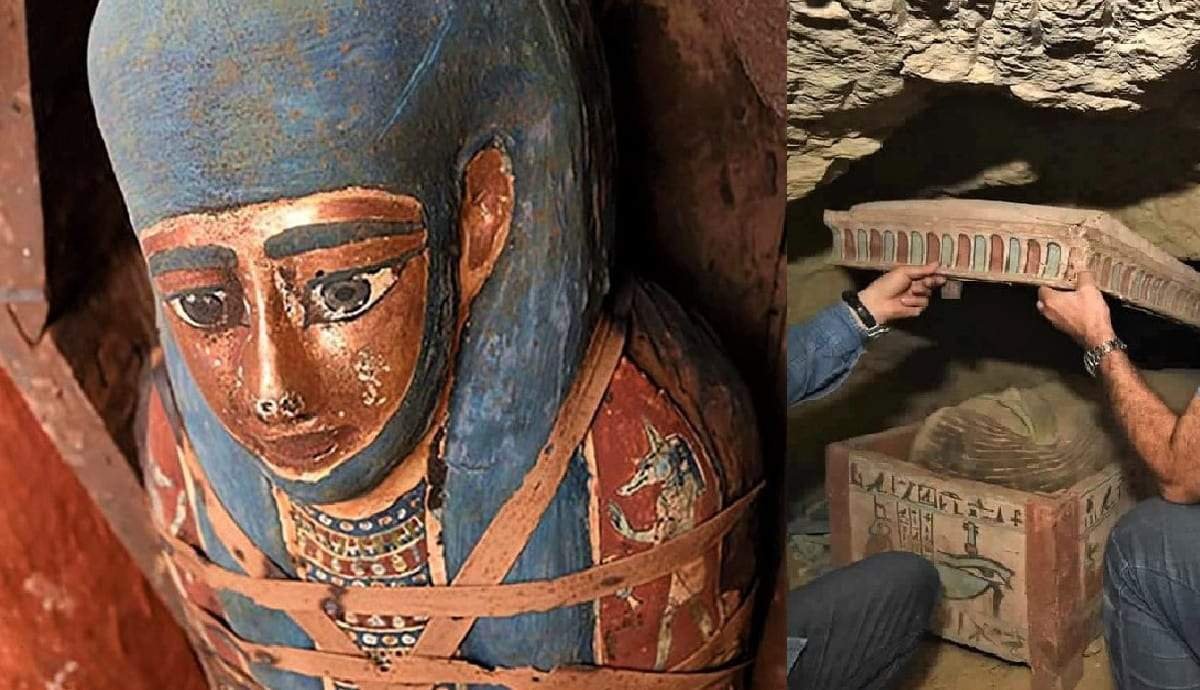 New Hoard Of Sealed Sarcophagi Discovered In Saqqara, Egypt