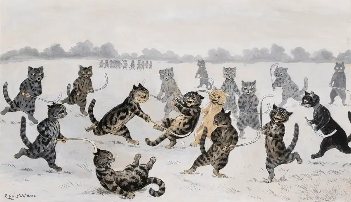 Louis Wain’s Cat Paintings Head to Auction
