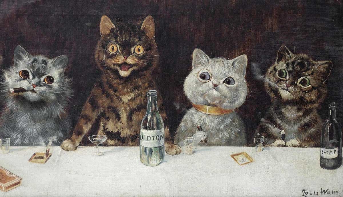 Louis Wain’s Art: From Cats and Ceramics to More Cats