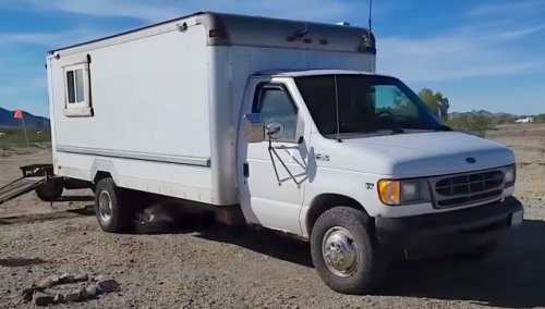 Man transforms old box van into cozy cabin on wheels — and the inside is unbelievable