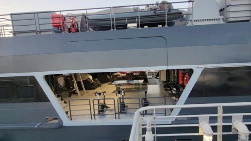 Bystander sparks outrage with video of billionaire's massive yacht towering over other boats: 'Disgusting'