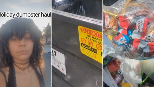 Dumpster diver baffled after saving shocking amount of goods from being trashed: 'What do I even do with all this?'