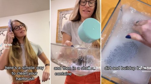 Woman reveals simple hack to remove oil and built-up grime lurking in your brush: ‘Your hair is incredible’