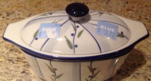 Savvy thrift shopper finds ‘spectacular’ surprise inside $3 butter dish: ‘The top was taped shut’