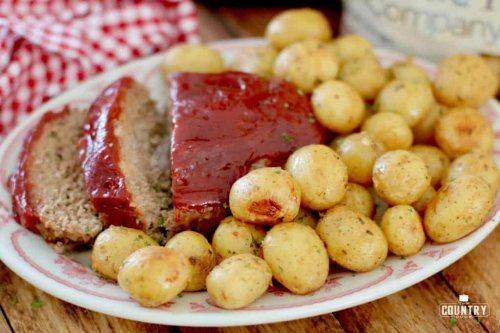 The Best Instant Pot Meatloaf and Little Potatoes