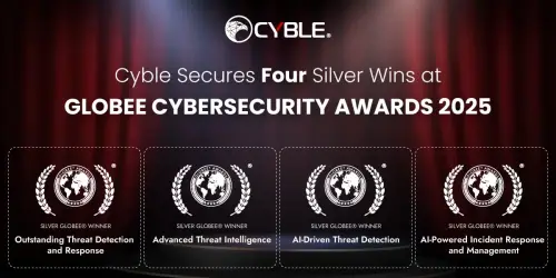 Cyble Secures Prestigious Recognition with Four Silver Wins at the Globee Cybersecurity Awards 2025