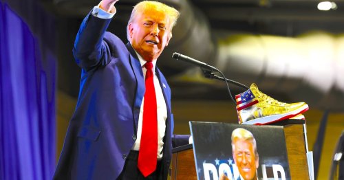 Billionaire Trump Plugs $180K Gold Sneakers During Posting Rampage