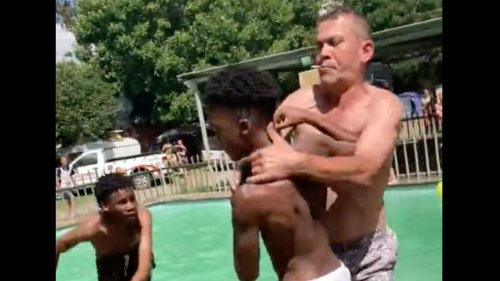Footage Shows Grown White Men Attacking Black Teens for Using Resort Pool