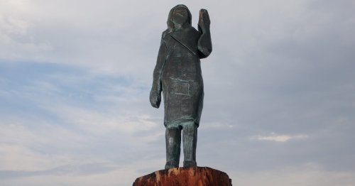 Bronze Melania Trump Statue Cut Off at the Ankles and Stolen