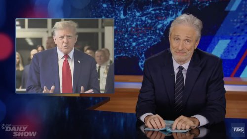 Jon Stewart Takes on Trump’s Embarrassing First Day of Court