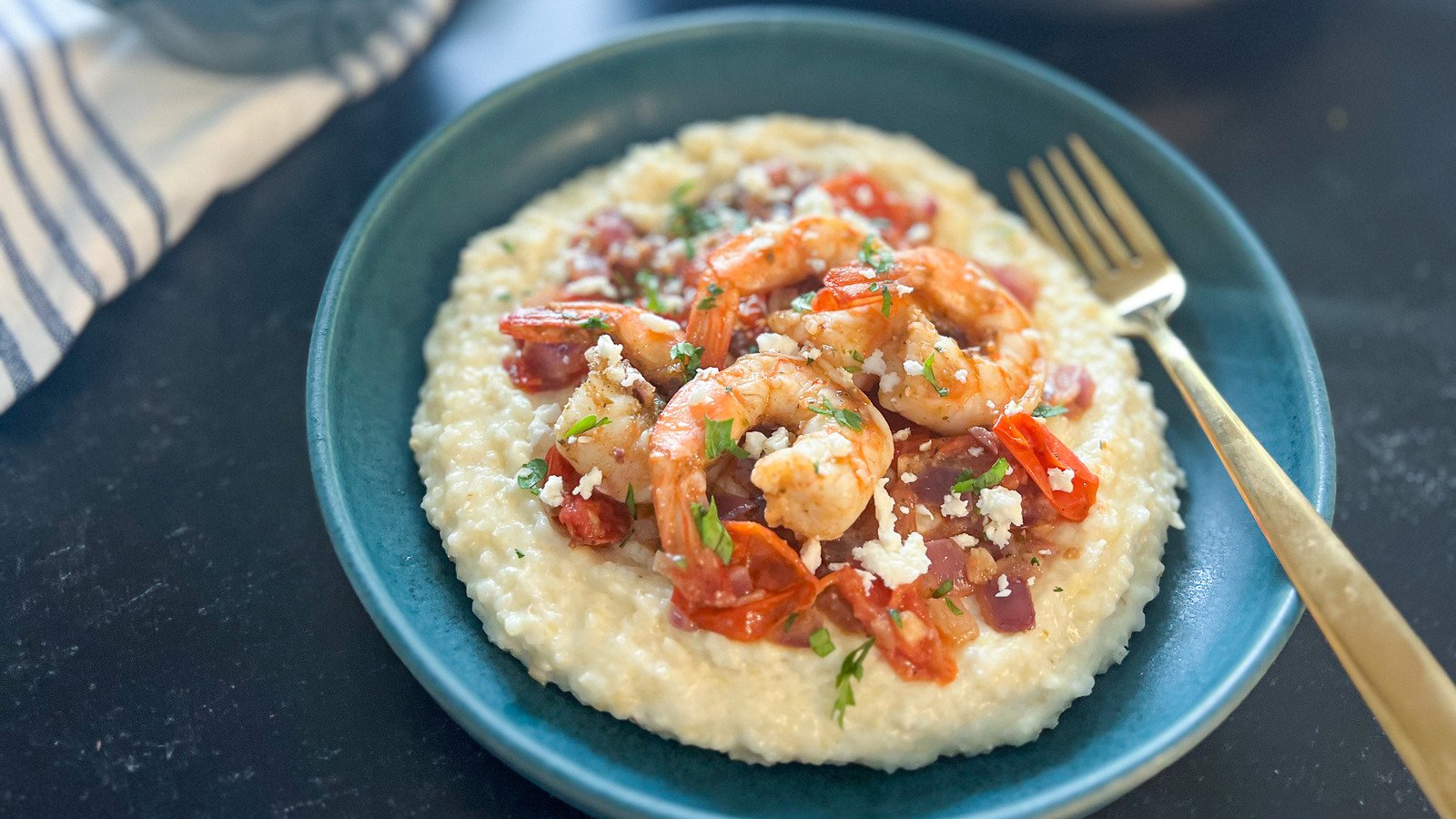 Mediterranean-Inspired Shrimp And Grits Recipe