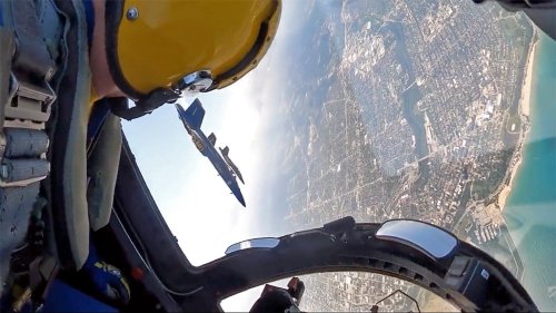 Gorgeous Cockpit Video Of Blue Angels Flying Synchronized Loop