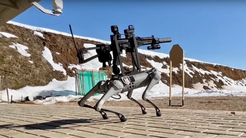 This Submachine Gun-Equipped Robot Dog Goes Full John Wick At Shooting Range