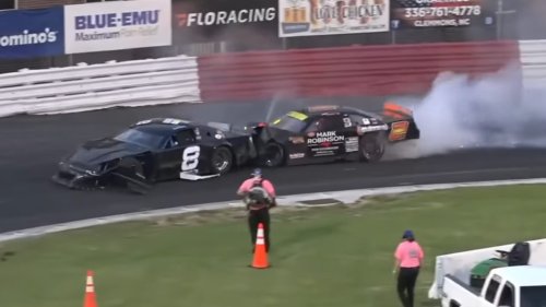 Watch a Yellow Flag Turn Into the World's Dumbest Demo Derby