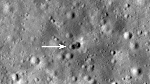 NASA's Lunar Recon Orbiter Spots Mystery Rocket Crater Pair On The Moon