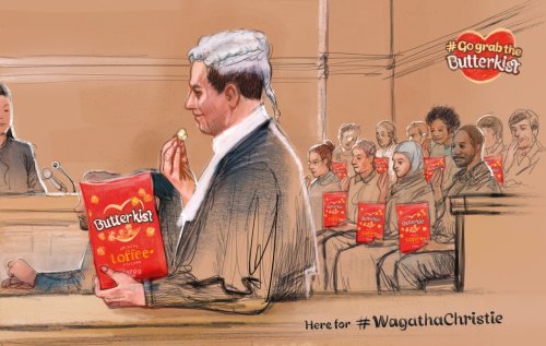 Butterkist adds popcorn to ‘Wagatha Christie’ courtroom drawings