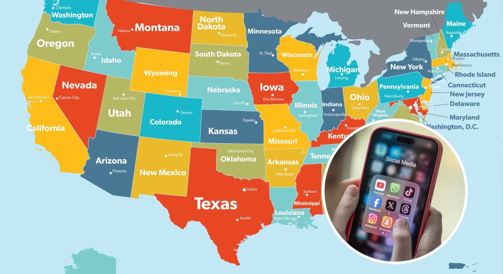 New study reveals most 'social media obsessed' state and it's not what you'd think
