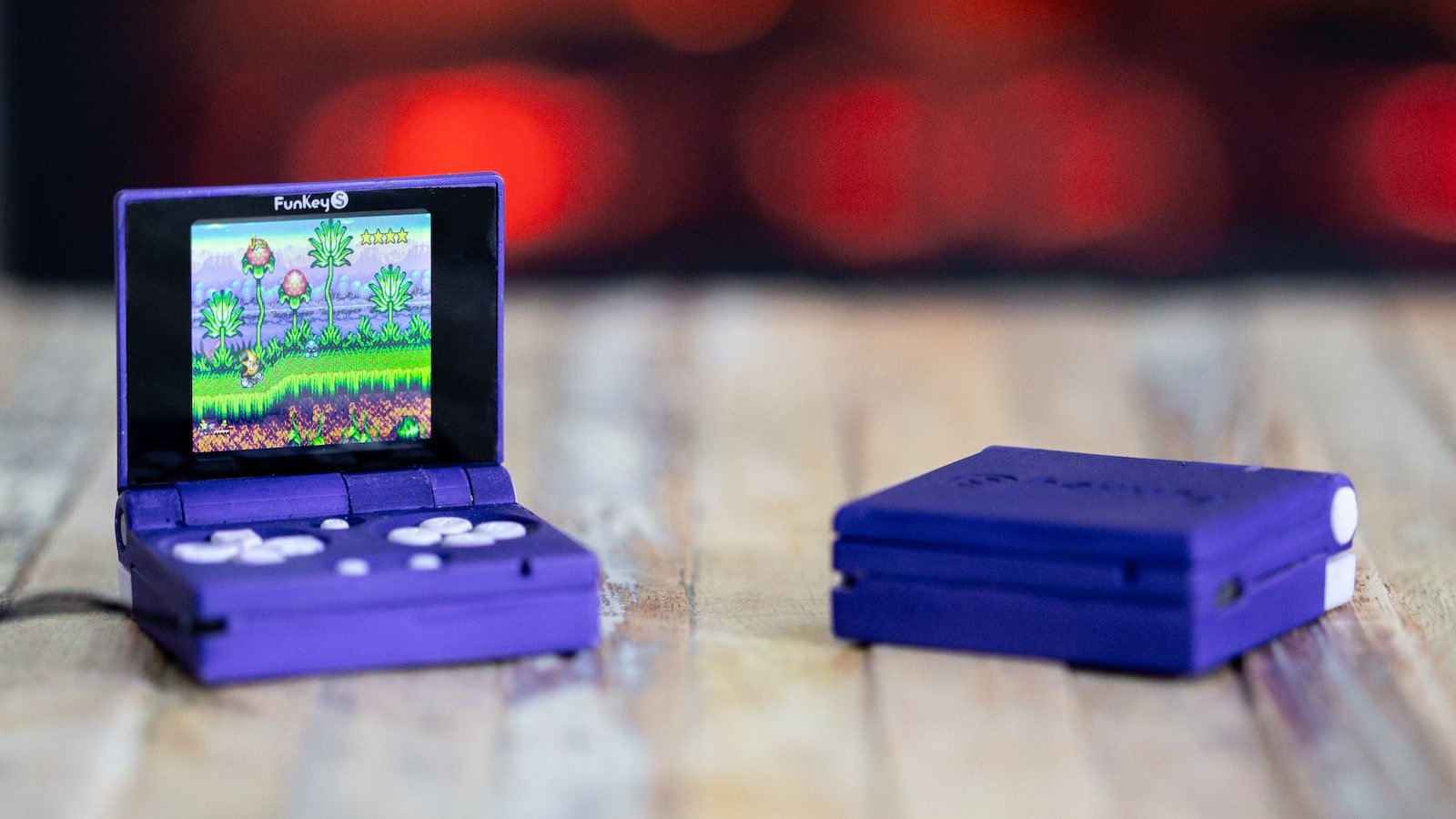 FunKey S tiny foldable Gameboy features an LCD color screen & built-in 0.5 W speaker
