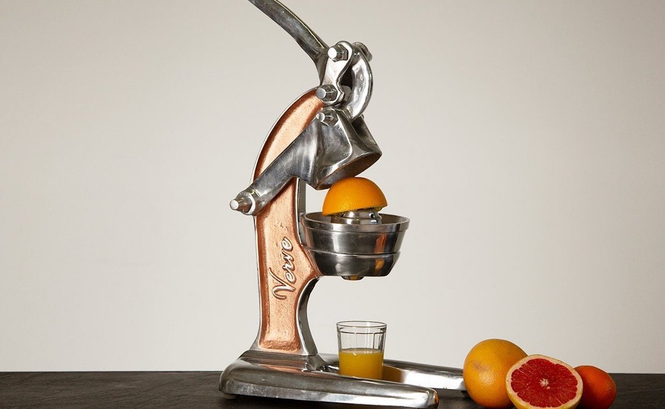 Verve Culture Artisan Manual Citrus Juicer obtains every last drop of juice