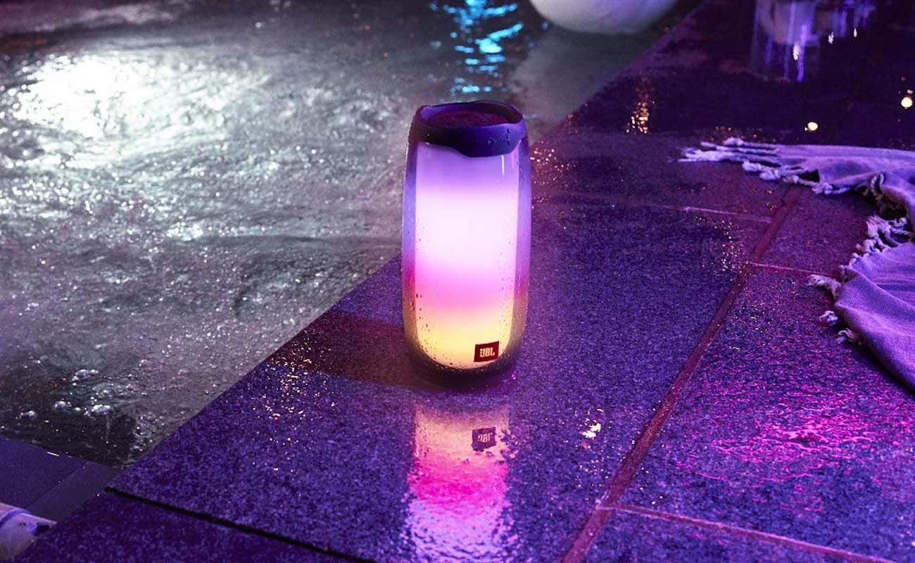 JBL Pulse 4 Light Show Speaker emits 360-degree lights that align with your music