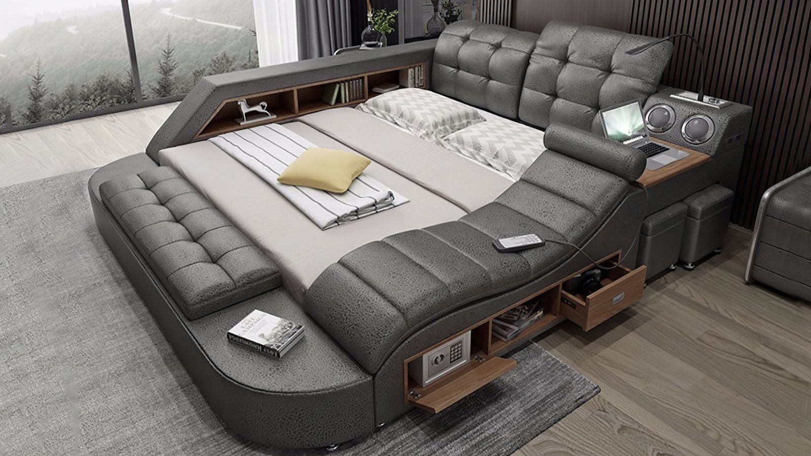 Hariana Tech Smart Ultimate Bed is a piece of all-in-one furniture with high-tech features