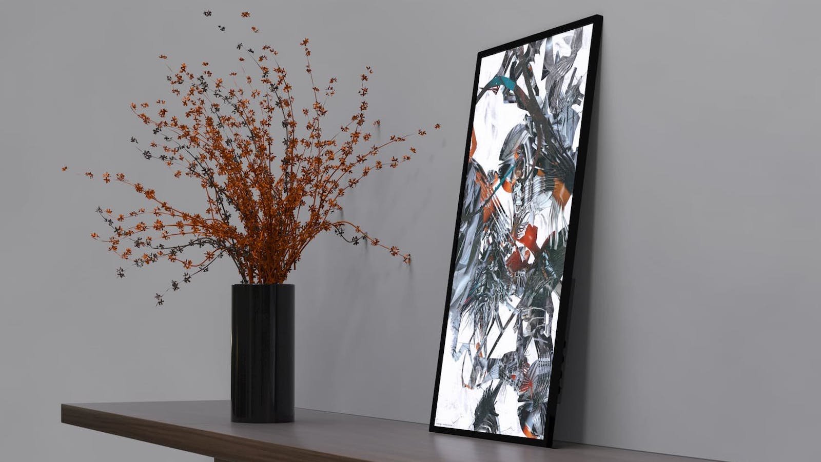 FRAMED Mono X7 Series digital canvases display photography, poetic animations, and more