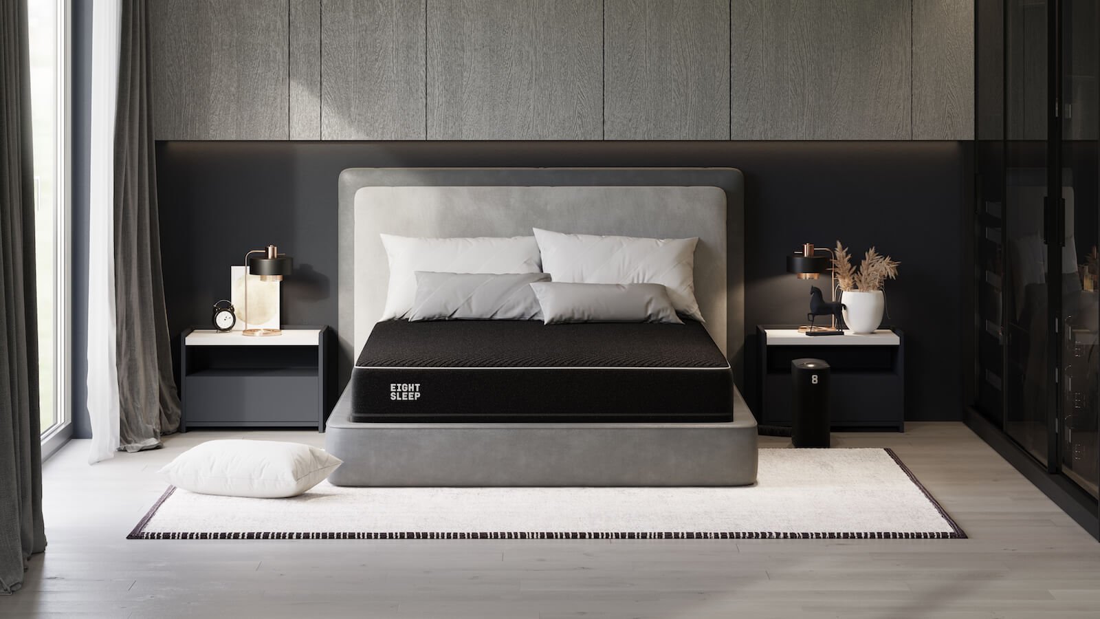 Eight Sleep Pod Pro five-layer mattress features gentle vibrations to wake you
