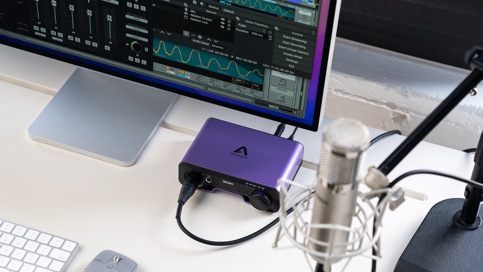 Apogee BOOM – 2 IN x 2 OUT USB Audio Interface beautifully tone-shapes your recordings