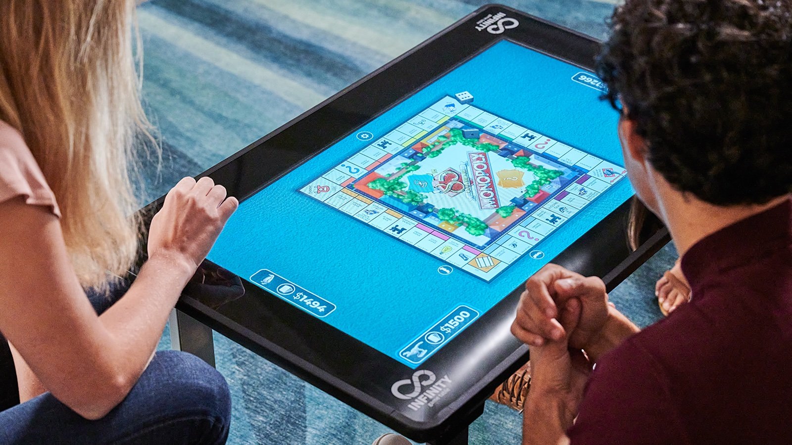 Arcade1Up Infinity Game Table features a high-resolution touchscreen