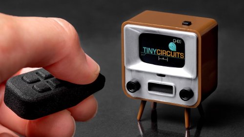 TinyCircuits TinyTV 2 portable retro television loads your favorite films and shows