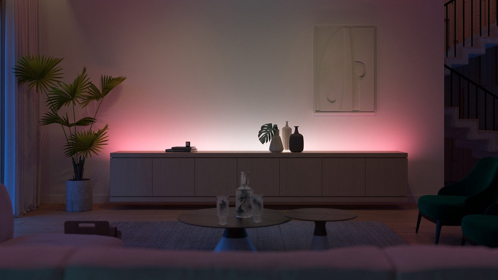 Philips Hue White and Color Ambiance gradient lightstrip provides powerful, colorful light