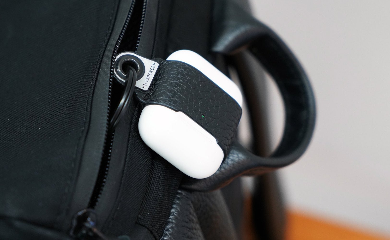 KILLSPENCER Leather AirPods Keychain keeps your headphones right where you need them