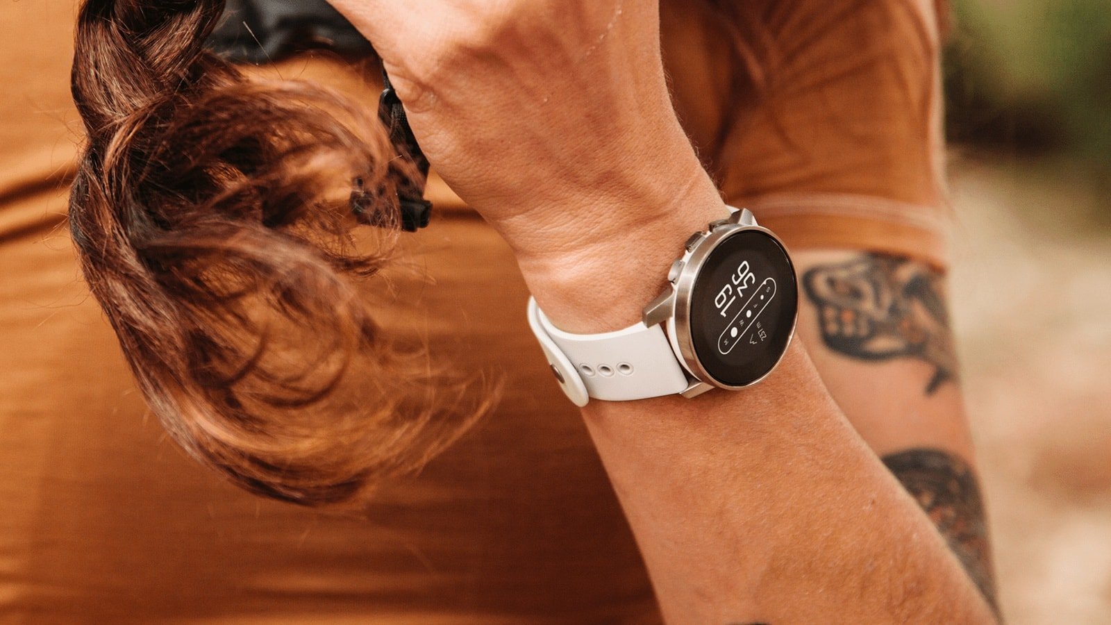 Suunto 9 Peak GPS watch features grade 5 titanium for lighter weight and comfortable wear